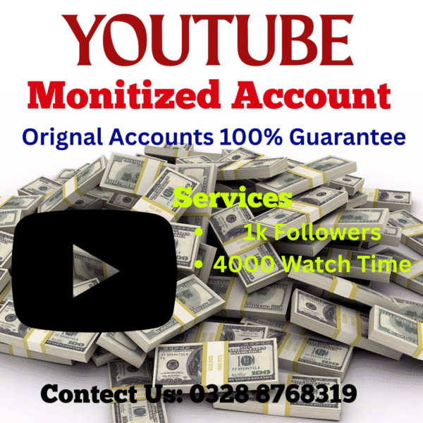youtube monetized account